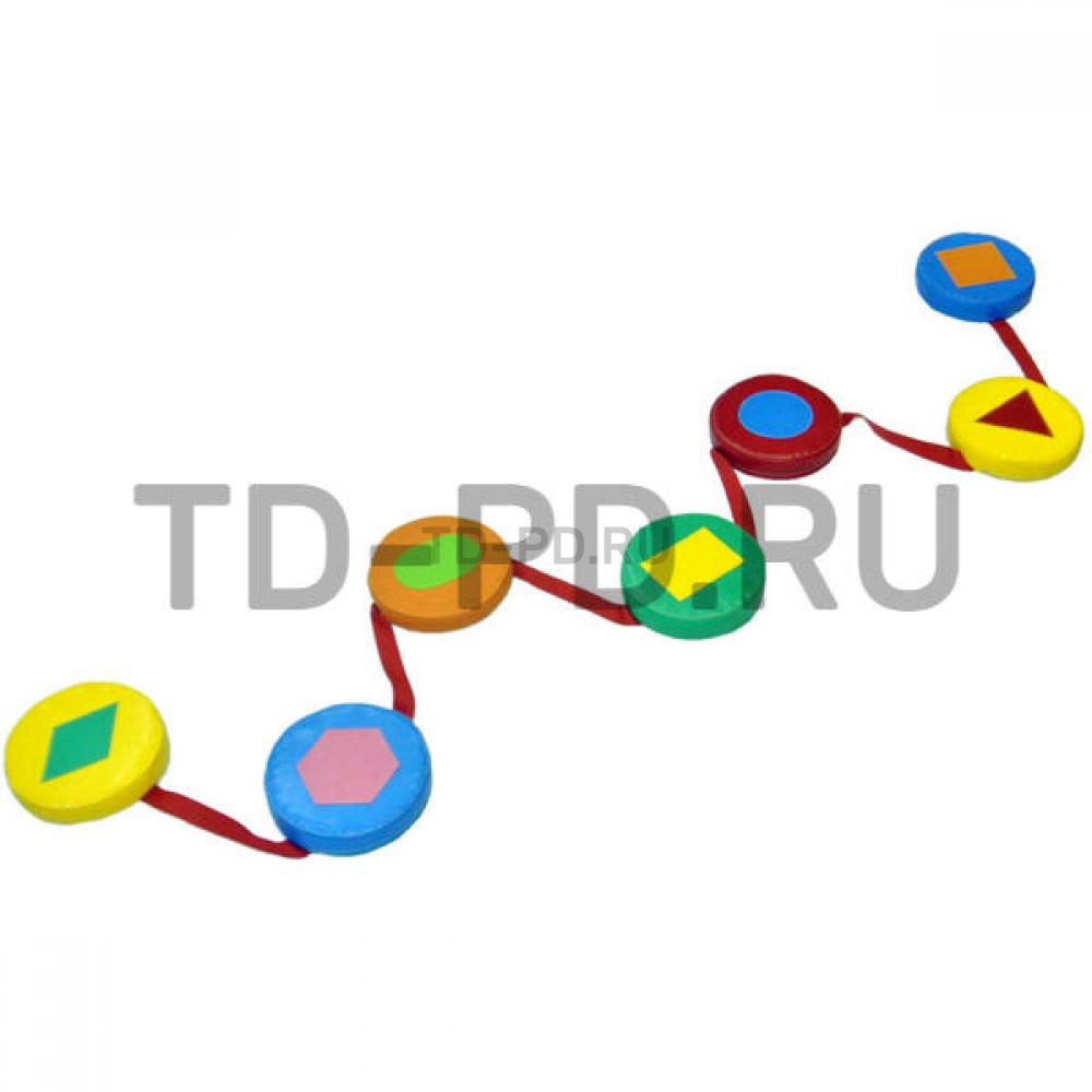 Змейка-шагайка с геометрическими фигурами, 7 предметов купить в Иваново